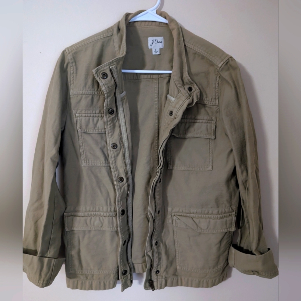 Jcrew boyfriend utility cargo jacket size large